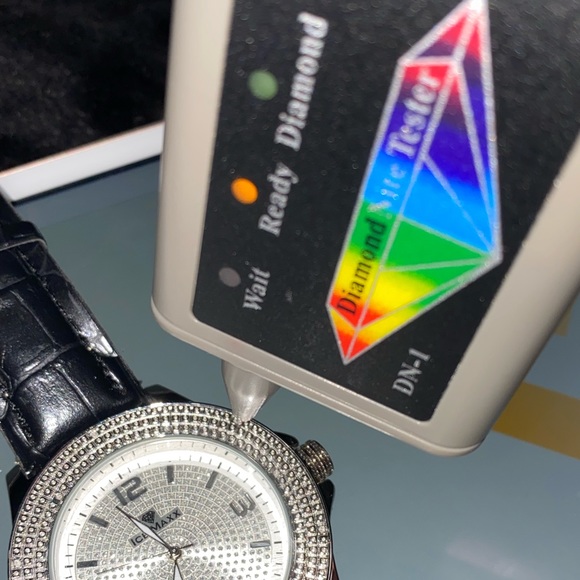 Real diamond men Watch 1/10 ct natural diamond best gift for men all occasions - Picture 4 of 4